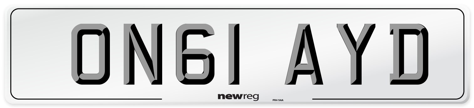 ON61 AYD Number Plate from New Reg